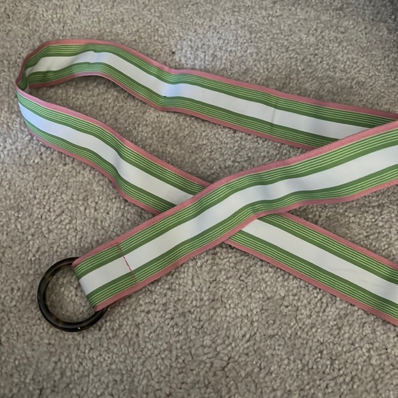 Pink green and white J.Crew belt